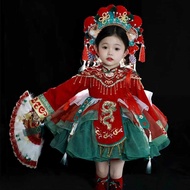 Peking Opera Drama Costume Girls Lolita Hanfu Dress Children Chinese Style Princess Dress New Year's