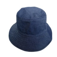 [Helen Jingfang] Simple Style--Single Side Rope All Blue Bucket Hat FR112
