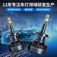 h4Custom Four-Sided Three-Color Car Lights360Degree8Fun Yellow Light h7Automotive Light Bulb Process