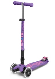 Micro Kickboard - Maxi Deluxe Foldable LED - Three Wheeled, Lean-to-Steer, Fold-to-Carry Swiss-Desig