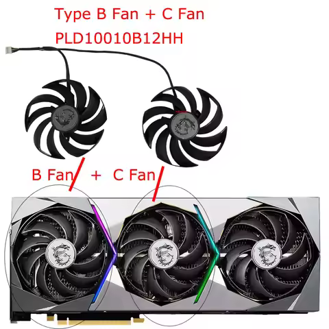 GPU Video VGA Cooler Cooling Graphics Card Fan For MSI RTX 3090 Ti 3080 3080Ti RTX3090Ti GAMING X TR