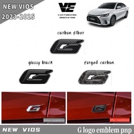 Vemart toyota vios 2023-2025 car g logo emblem accessories pnp