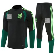 2026 Mexico Sweatshirt Long Sleeves Tracksuits Man Sportswear Black + Long Pants