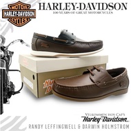 Harley Davidson Men’s Classic Casual Smart Wear Elegance Formal Loafer Shoes Kasut Kulit Sampan Lofe