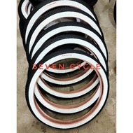 Deli tire 20X1.75 black white bicycle outer tire 20x1.75 tayar basikal