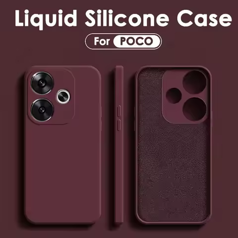 Poco F6 PocoF6 Poco F 6 Pro Case Original Liquid Silicone Soft TPU Cover Phone Case For Xiaomi Poco 