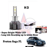 Proton Saga FL (Fog Lamp) C6 LED Light Car Headlight Auto Head light Lamp 6500k White Light (Free Os