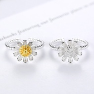 silver cincin 925 original ring for women Adjustable ring chrysanthemum Fashion Jewellery cincin  perak cincin perempuan