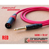 (Assembled Cable) [WIRE] XLR Audio Cable (M) to Phone Mono 6.35 Use Jack Jiasound YM-001BG + 814BG S