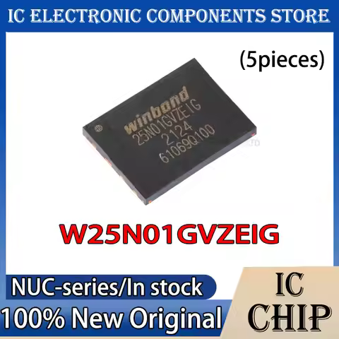 (2-5piece) New original 100% W25N01GVZEIG 25N01GVZEIG 25N01GVZE1G QFN-8 3V 1Gb Chipset