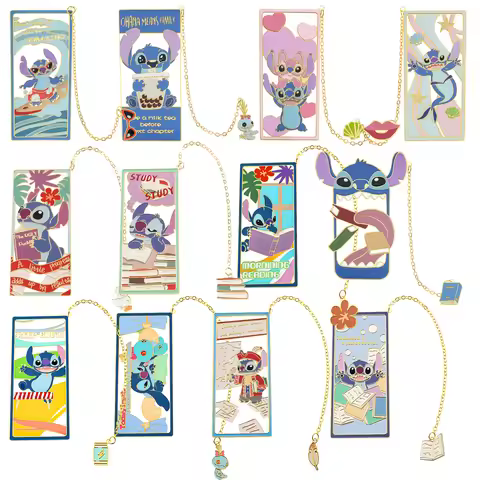 Anime Lilo & Stitch Bookmark Ohana Means Family Reading Lovers Bookmark Gift Handbook Hanging Decora