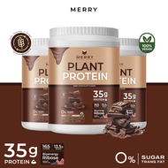 [3 กระปุก] Merry Plant Protein โปรตีนพืช 5 ชนิด : รส Dark Chocolate