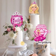 Cake Topper Acrylic Theme Barbie Doll Happy Birthday Cake Topper For Cake Decoration