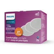 PUTIH Philips Downlight LED Meson 59449 090 5W 65K White - Package 2 Free 1