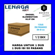(1 BOX/ 50 PAIRS) Lenaga Spoon Hinge By Huben Slow Motion EK-L4-8 Half Hunchback
