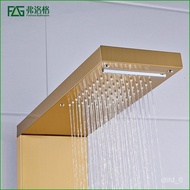 ‍🚢FLGFroger304Stainless Steel Gold Brushed Modern Bathroom Shower Screen Split Shower Head Set