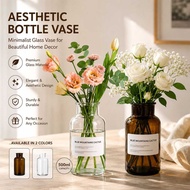Decorative Flower Vase Bottle Vases Flower Pot 500ml - EN549 Transparent