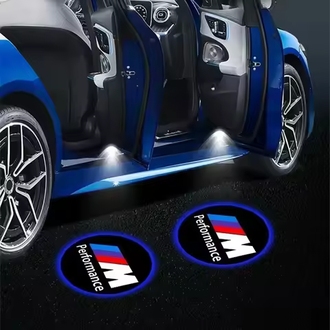 -For BMW 2Pcs Led Car Door Welcome Lights BMW Logo Projector Lamp For BMW 1 2 3 4 5 7 Series X1 X3 X