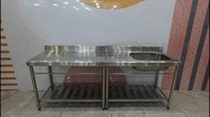 桃園二手家具推薦★不鏽鋼 流理台【避風港】洗手台 工作台 洗碗槽 水槽 平台 流理臺 白鐵 新北 台北 二手白鐵流理台