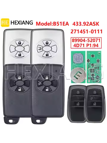 HE Board:0111 B51EA 433.92ASK 4D67 ID71 P1:94 89904-52071 Proximity Car Remote Key For Toyota Coroll