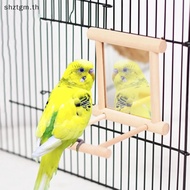 SHZTGM Bird Mirror With Perch Bird Perch Mirror Stand Bird Cockatiels Cage