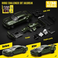 LEO 1:36 Dodge Challenger Modified Edition Diecast โมเดล รถอัลลอยด์รถยนต์ของเล่นคอลเลกชันของขวัญสําห