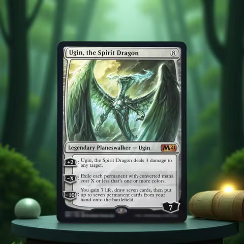 MH1 FAR M21 CC1 C19 HOLO12-Ⅰ02 Tcg proxy magic cards Force of Negation Ugin, the Spirit Dragon Sylva