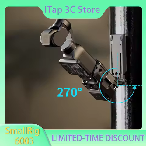 SmallRig 6003 for DJI Osmo Pocket 4 Multifunctional Cage with Magnetic Mount Arca-Swiss Plate for Ar