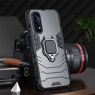 For Realme 6 6i 6 7 7i 8 X2 X7 Pro V5 V13 C15 C20 GT Neo 5G Phone Case, Silicone TPU Hard PC Luxury Armor Shockproof Metal Ring Holder Cover Casing