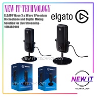 ELGATO Wave 3 & Wave 1 Premium Microphone and Digital Mixing Solution for Live Streaming - 10MAB9901