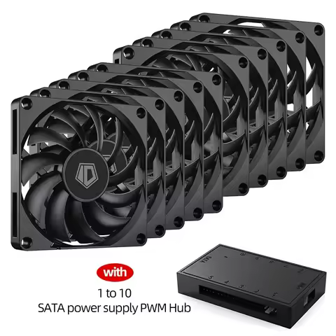 1-10PCS ID-COOLING NO-8010-PWM 80mm Ultra-Thin Fan Temperature Controlled Computer Case Fan PWM 10mm