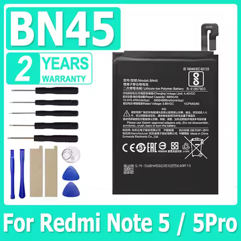 New BN45 4000mAh Battery For Xiaomi Redmi Note 5 Note5 Pro 5Pro BN45 Phone Replacement Batteries +To