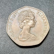 UK QE II 50 New Pence 1977