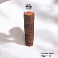 Coated Wood Log 5-6x25 cm Wood Pieces Rustic Craft Decoration