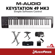 M-Audio Keystation 49 MK3 คีย์บอร์ดใบ้ 49 คีย์ +ประกันศูนย์ 1ปี Music Arms