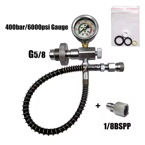 HPA Scuba Diving HP Filling Station Big Tank To Small Bottles With Hose 6000psi/400bar Gauge Chargei