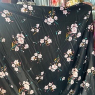 Silk Patterned Satin Fabric - Floral Patterned Satin Fabric