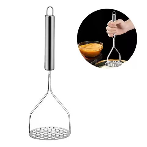 1pc Stainless Steel Potato Mashers Ricers Masher Puree Purple Sweet Potata Pumpkin Grater Kitchen Ac