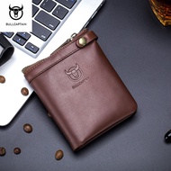 BULLCAPTAIN 100% Soft Leather Casual Wallet Mens Leather RFID Functional Wallet