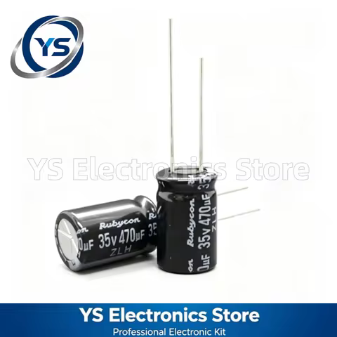 Rubycon ZLH Series 35V470UF 10x16mm 35ZLH470MEFC10X16 470UF35V 35V 470UF Electrolytic Capacitor Bran