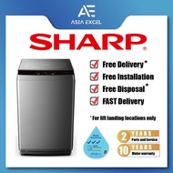 SHARP ES-X968 9.5KG TOP LOAD WASHING MACHINE