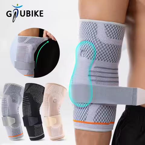 GTUBIKE 1Pcs Elbow Pads Silicone Compression Elbow Protection Sports Injuries 3D Knit Adjustable Elb