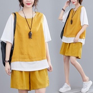 QCCC {Od} S89 big size suit free size shorts short-sleeved insulated shirt 2 stylish fashion colors