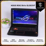ASUS ROG Strix GL502VT Intel Core i7-6700HQ 16GB DDR4 RAM 480GB SATA SSD GTX 970M 3GB GPU Refurbishe