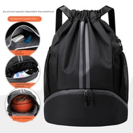 beg sekolah budak lelaki Beg bahu sukan Backpack Storage Bag Training Fitness Drawstring Basketball 