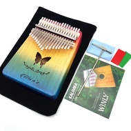 Butterfly เครื่องดนตรีคาลิมบา แบบหลากสี 17 คีย์ kalimba