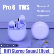 Pro6 TWS Bluetooth Earbuds Wireless Bluetooth Earphone Touch Control 9D Stereo Headset Build-in MIC For JBL Headphones Earplugs Original