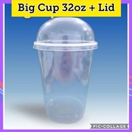 50 Pcs CUP 32oz PP with Dome Lid  / Cup Cawan Besar Boba 32oz  / Cawan Plastik 32oz / Betta Cup