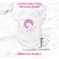 Jumper Bayi Custom Nama Unicorn Lucu Kaos Baby Romper - Little Josie