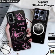 Latest So Cool Infinix GT 30 Pro Case 2025 Support Wireless Charger Butterfly Motif | SoftCase HP In
